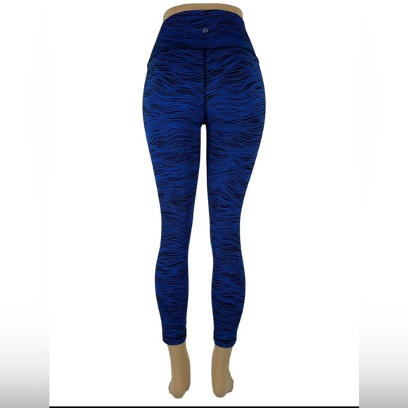 Lululemon High Times Pant Full-On Luxtreme Blue Black Zebra 4 - Picture 4 of 14